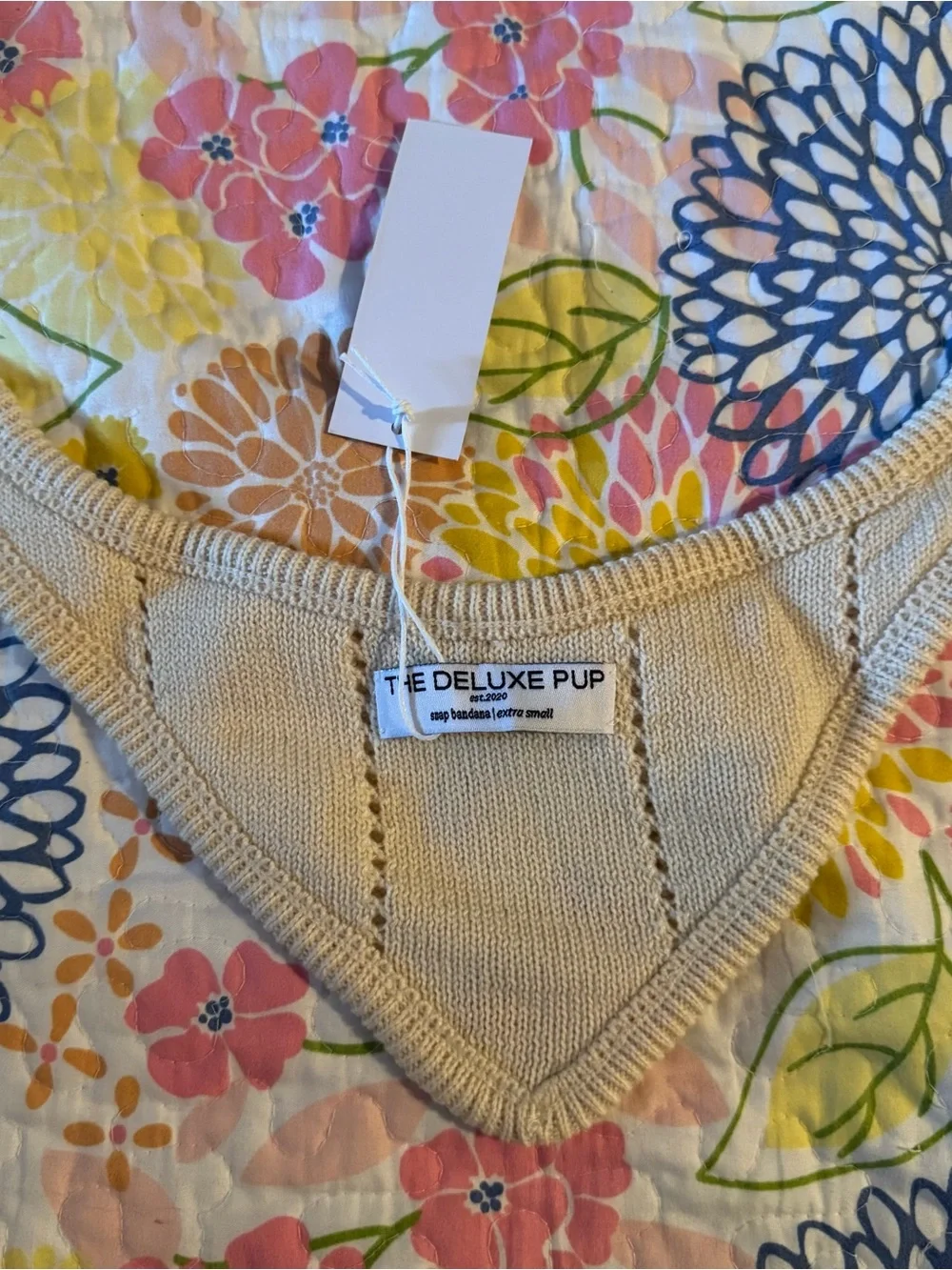 NWT xs the deluxe pup snap on pumpkin bandana